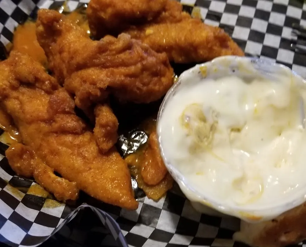 Boneless Buffalo Wings with Blue Cheese